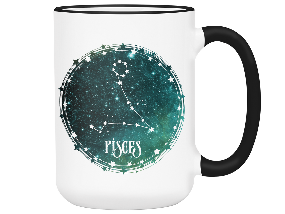 Pisces Zodiac Sign Coffee Mug | Horoscope, Astrology, Constellation | Unique Gift Idea | Two Sided