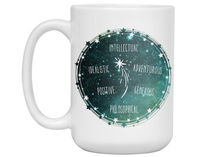 Sagittarius Zodiac Sign Coffee Mug Horoscope, Astrology, Constellation Two Sided