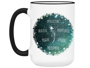 Sagittarius Zodiac Sign Coffee Mug Horoscope, Astrology, Constellation Two Sided