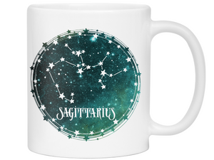 Sagittarius Zodiac Sign Coffee Mug Horoscope, Astrology, Constellation Two Sided