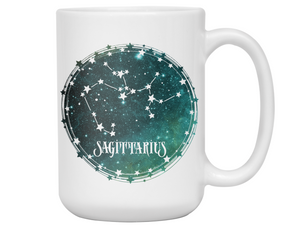 Sagittarius Zodiac Sign Coffee Mug Horoscope, Astrology, Constellation Two Sided