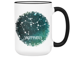 Sagittarius Zodiac Sign Coffee Mug Horoscope, Astrology, Constellation Two Sided