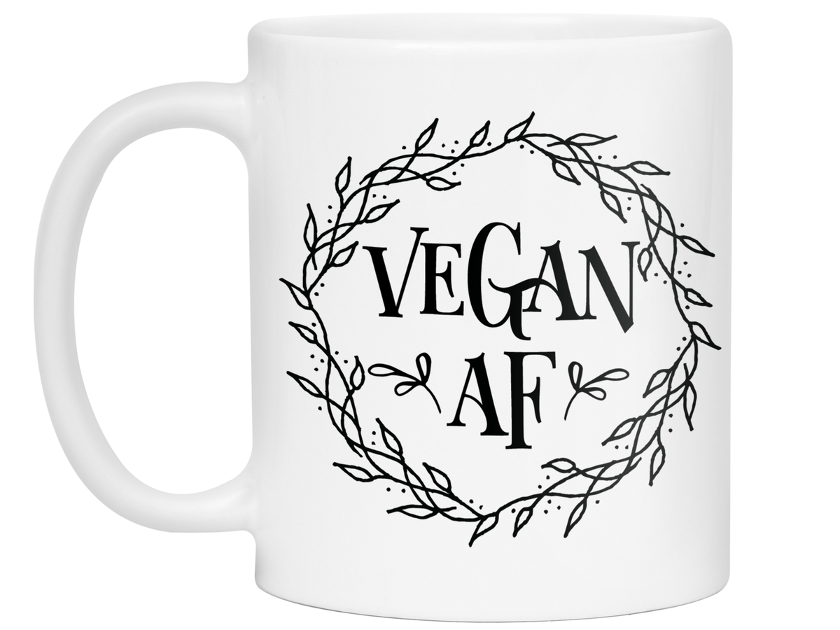 Vegan AF Funny Coffee Mug Cup, Vegan Gift Idea