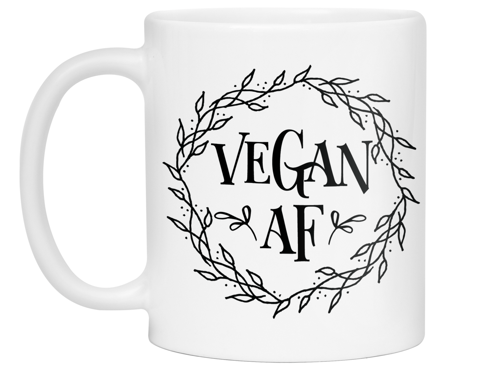 Vegan AF Funny Coffee Mug Cup, Vegan Gift Idea