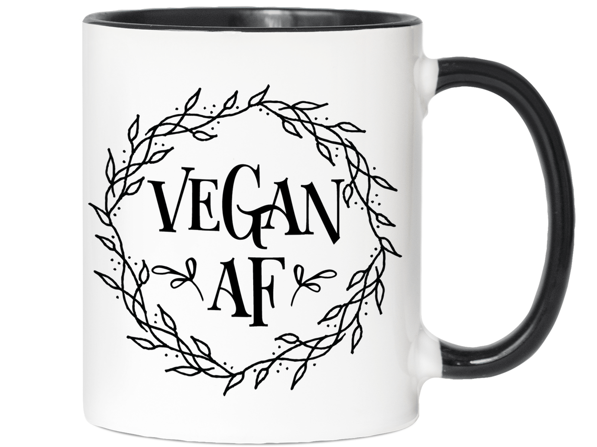 Vegan AF Funny Coffee Mug Cup, Vegan Gift Idea