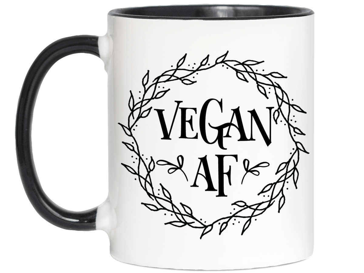 Vegan AF Funny Coffee Mug Cup, Vegan Gift Idea