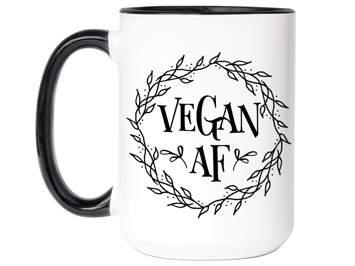 Vegan AF Funny Coffee Mug Cup, Vegan Gift Idea