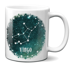 Virgo Zodiac Sign Coffee Mug | Horoscope, Astrology, Constellation | Unique Gift Idea | Two Designs in 1