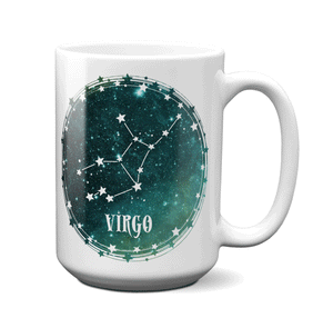 Virgo Zodiac Sign Coffee Mug | Horoscope, Astrology, Constellation | Unique Gift Idea | Two Designs in 1